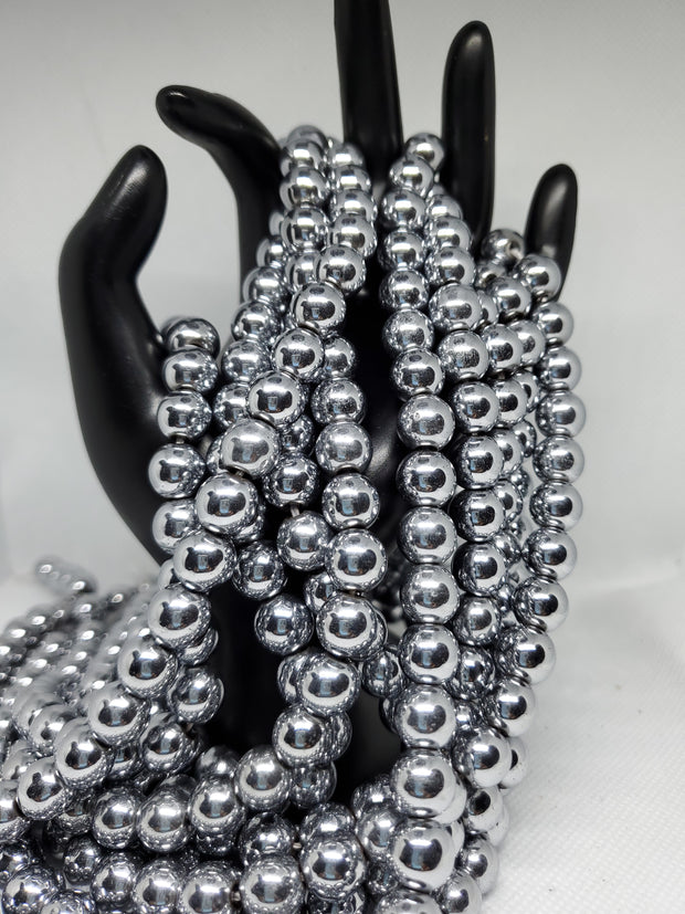 Silver Electroplated Hematites
