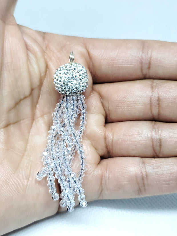 Facet Glass Bead Tassel