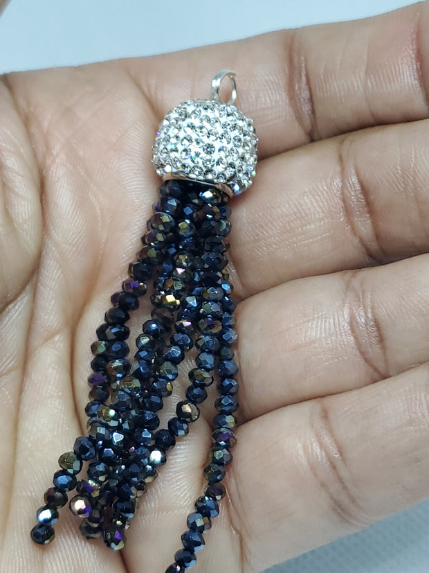 Facet Glass Bead Tassel