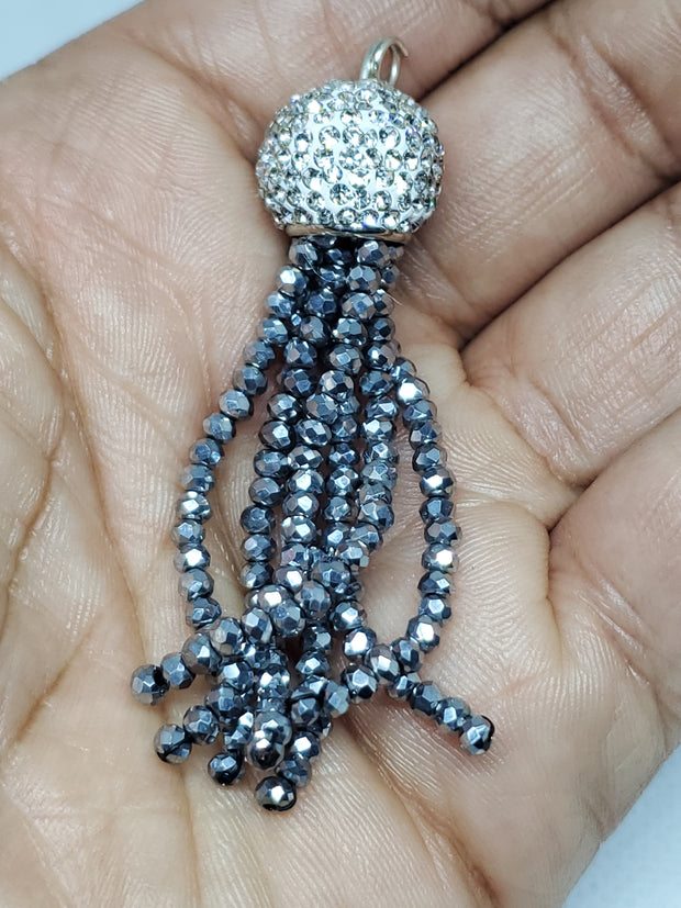 Facet Glass Bead Tassel