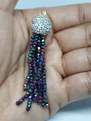 Facet Glass Bead Tassel