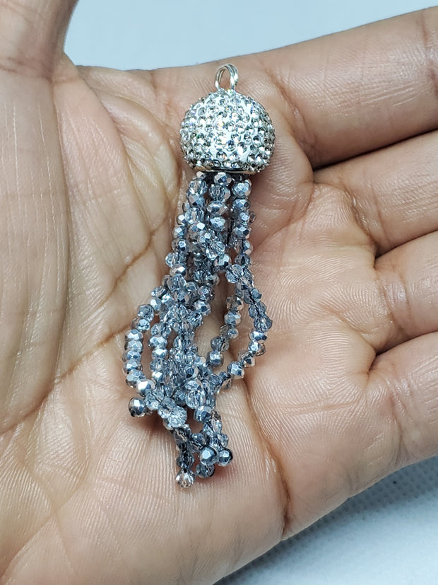 Facet Glass Bead Tassel