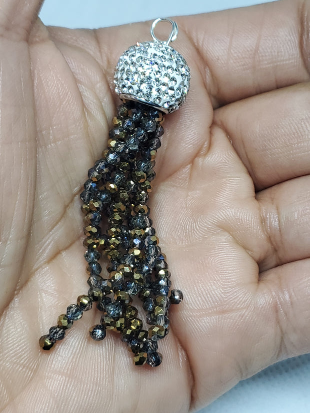 Facet Glass Bead Tassel