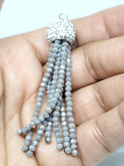 Facet Glass Bead Tassel