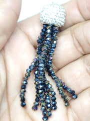 Facet Glass Bead Tassel