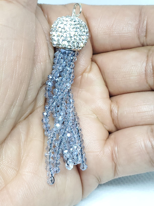 Facet Glass Bead Tassel