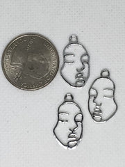 Mini Hollow Face Charm 3pc Set