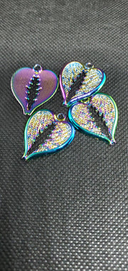 Multicolor Heart Angel Wings