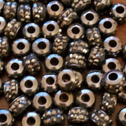 5pc Gun Metal Black Crystal Spacer Beads